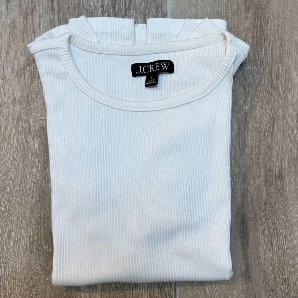 J Crew Ribbed Ruffle Tank Top For Women